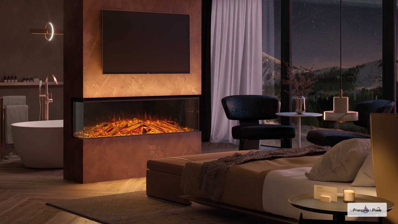 La cheminée électrique Lumen 1600 de la Nordica Extraflame 