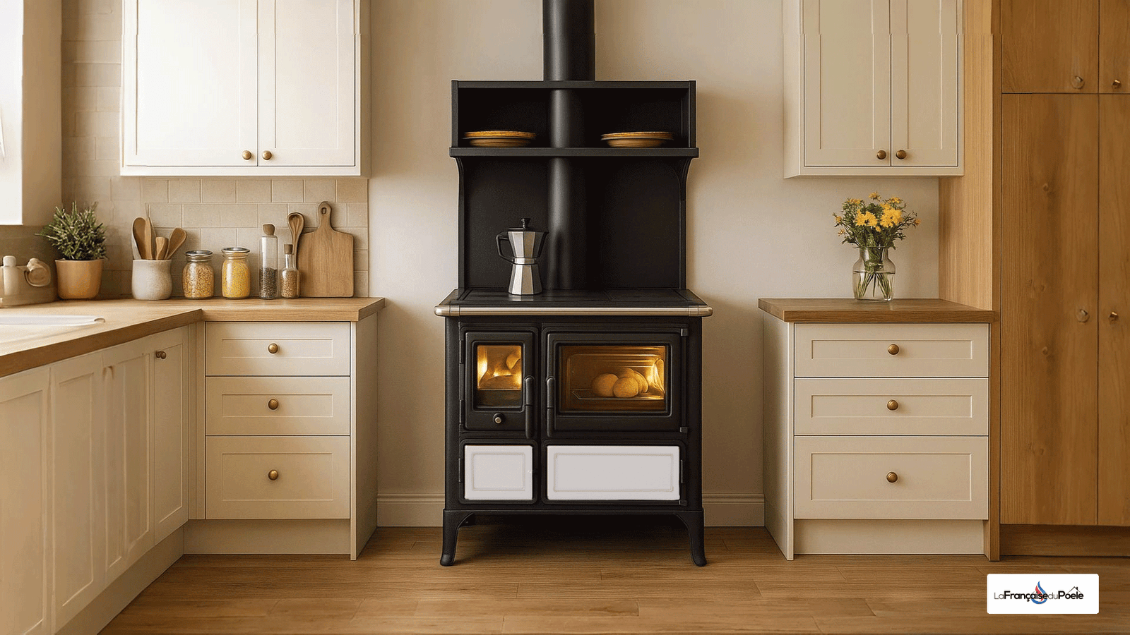 Dimensions de la cuisinière à bois La Nordica Milly.16 1050 x 865 x 670 mm
