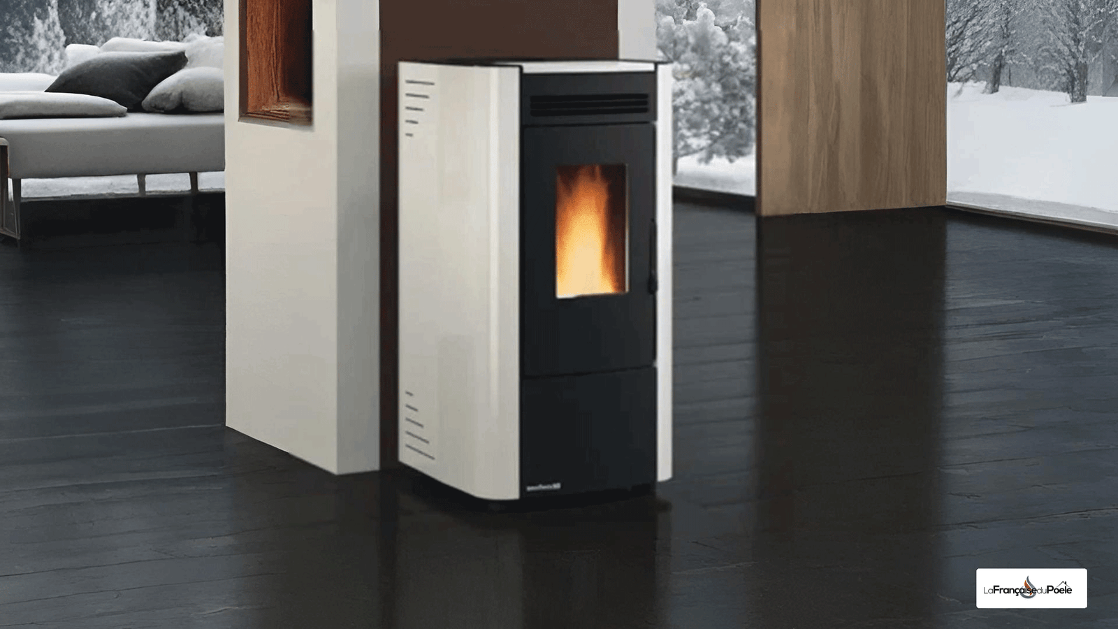 Poêle à granulés Extraflame KETTY 5.0 noir avec ventilation frontale Pro Air Setup