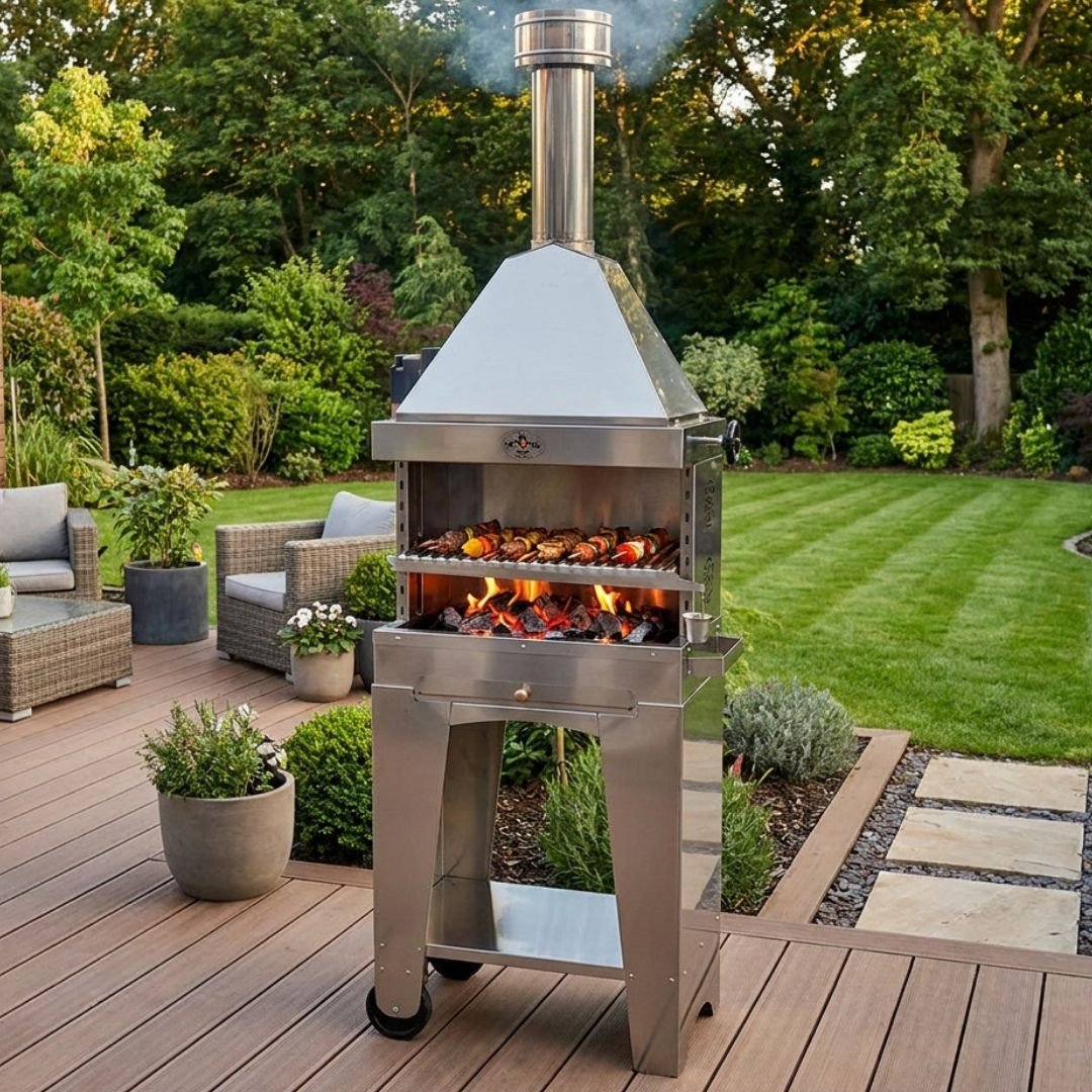 Barbecue au charbon en inox Foxy