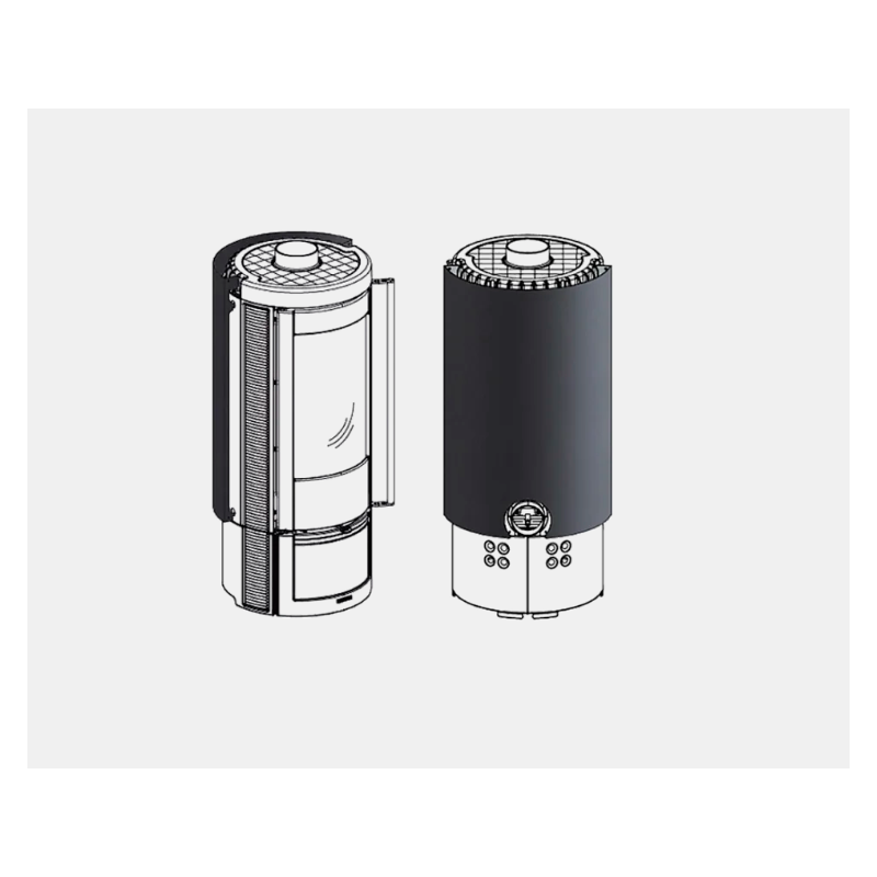 Bouclier thermique arriere poele a bois Marlena