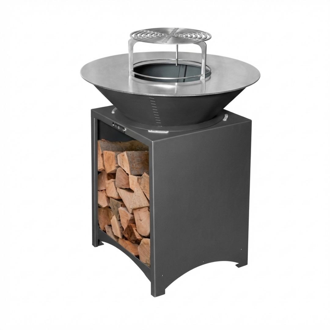 Brasero Brasinox Fiesta ⌀75 cm en acier avec plaque en Inox – Image 2