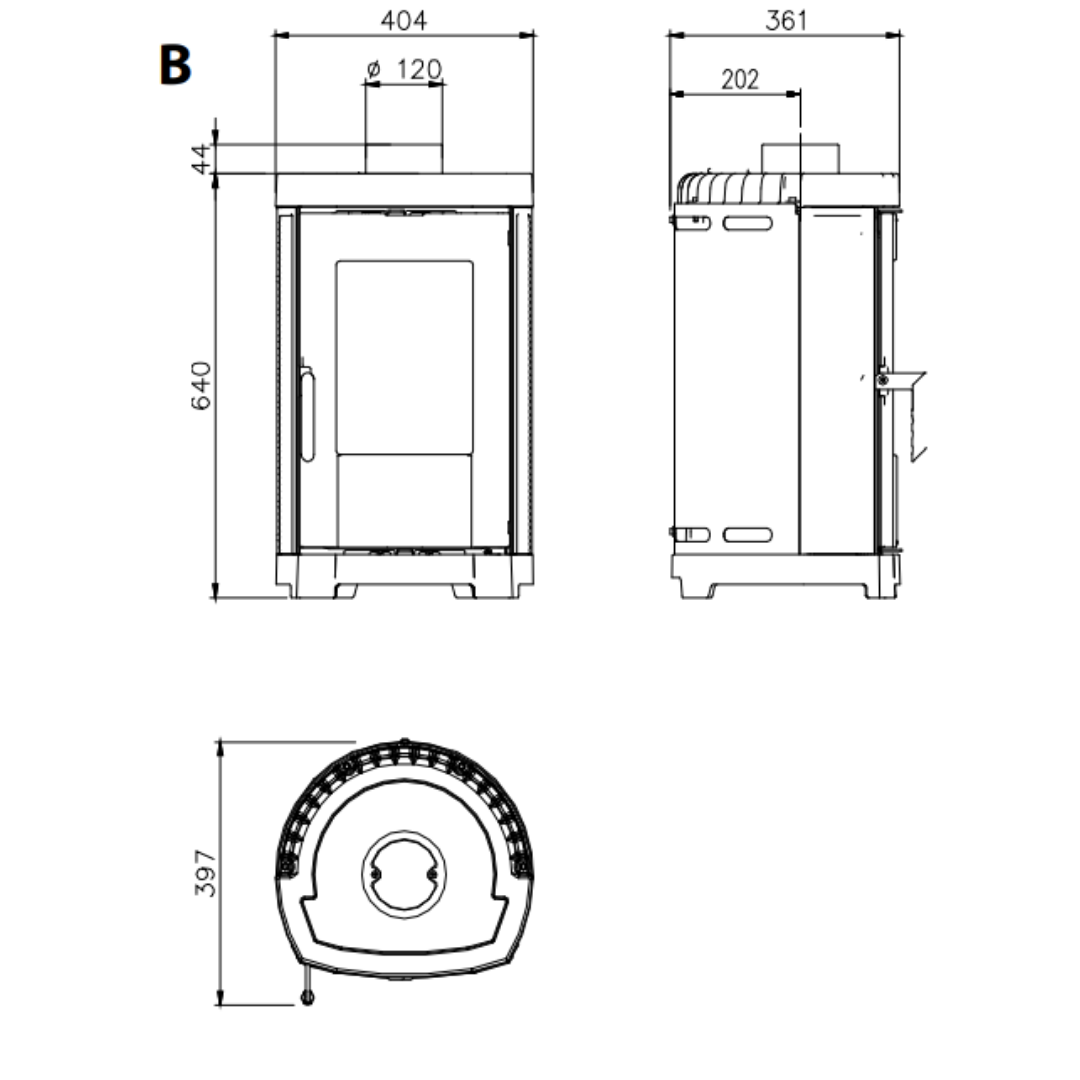 Poêle à bois compacte Brigitta.16 - 4.7 kW – Image 8