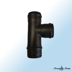 Coude 80 pellet té - F/F acier noir ⌀ 80 mm