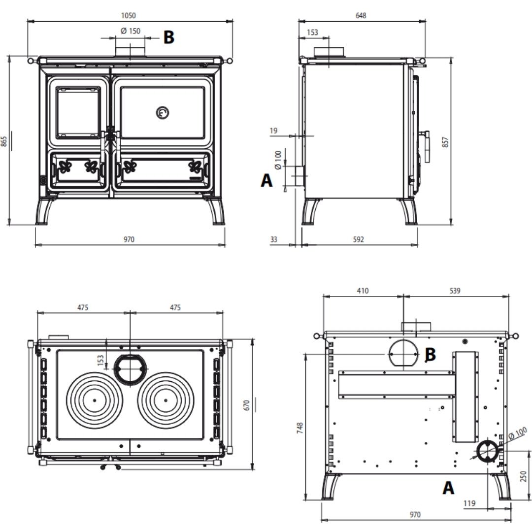 Cuisinière à bois Milly.16 - 9.2 kW – Image 10