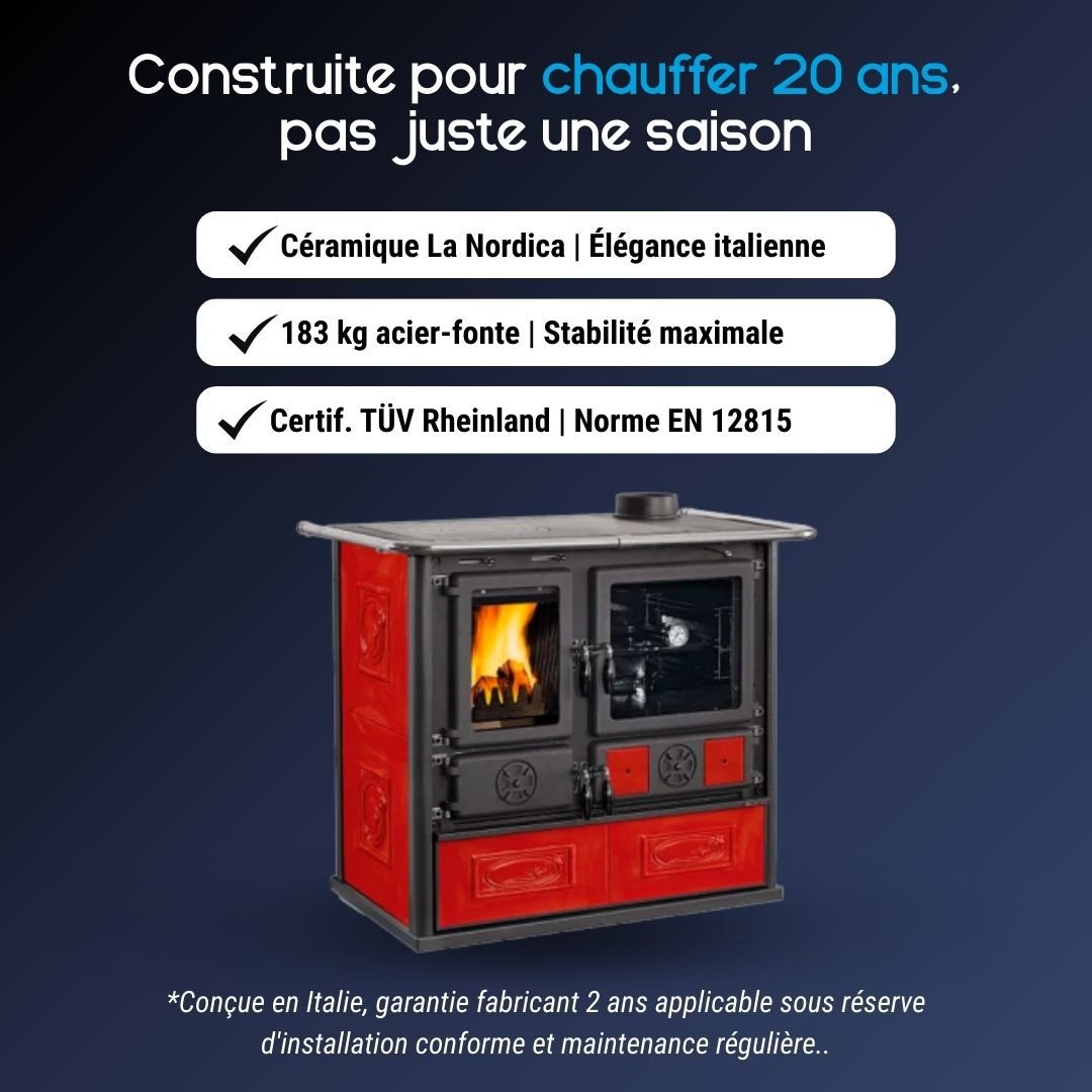 Cuisinière à bois Rosa.16 Ceramica – 8,8 kW – Image 5