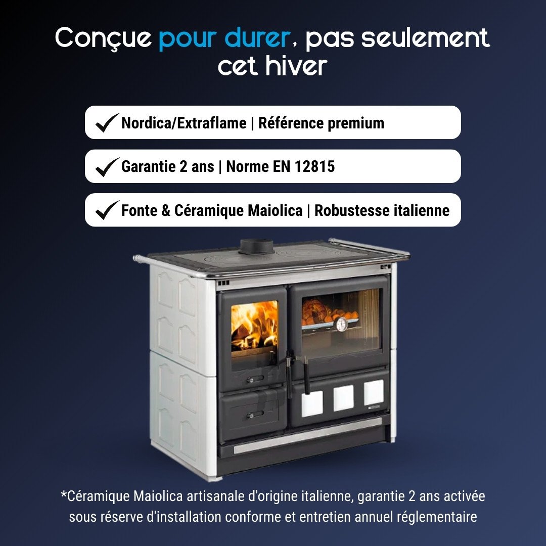 Cuisinière à bois Rosa XXL Maiolica - 11 kW – Image 5