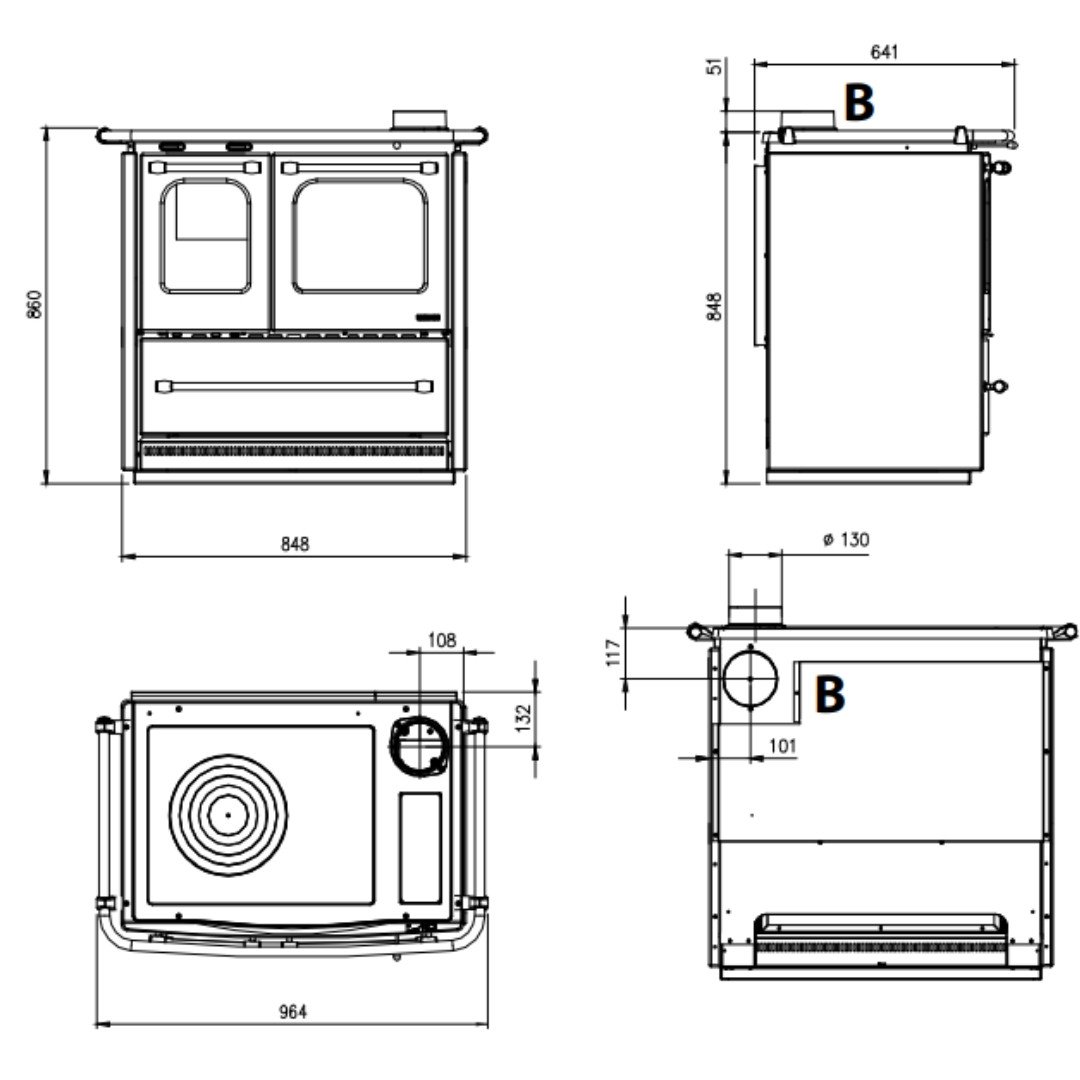 Cuisinière à bois SOVRANA EASY EVO 7,5 kW – Image 8