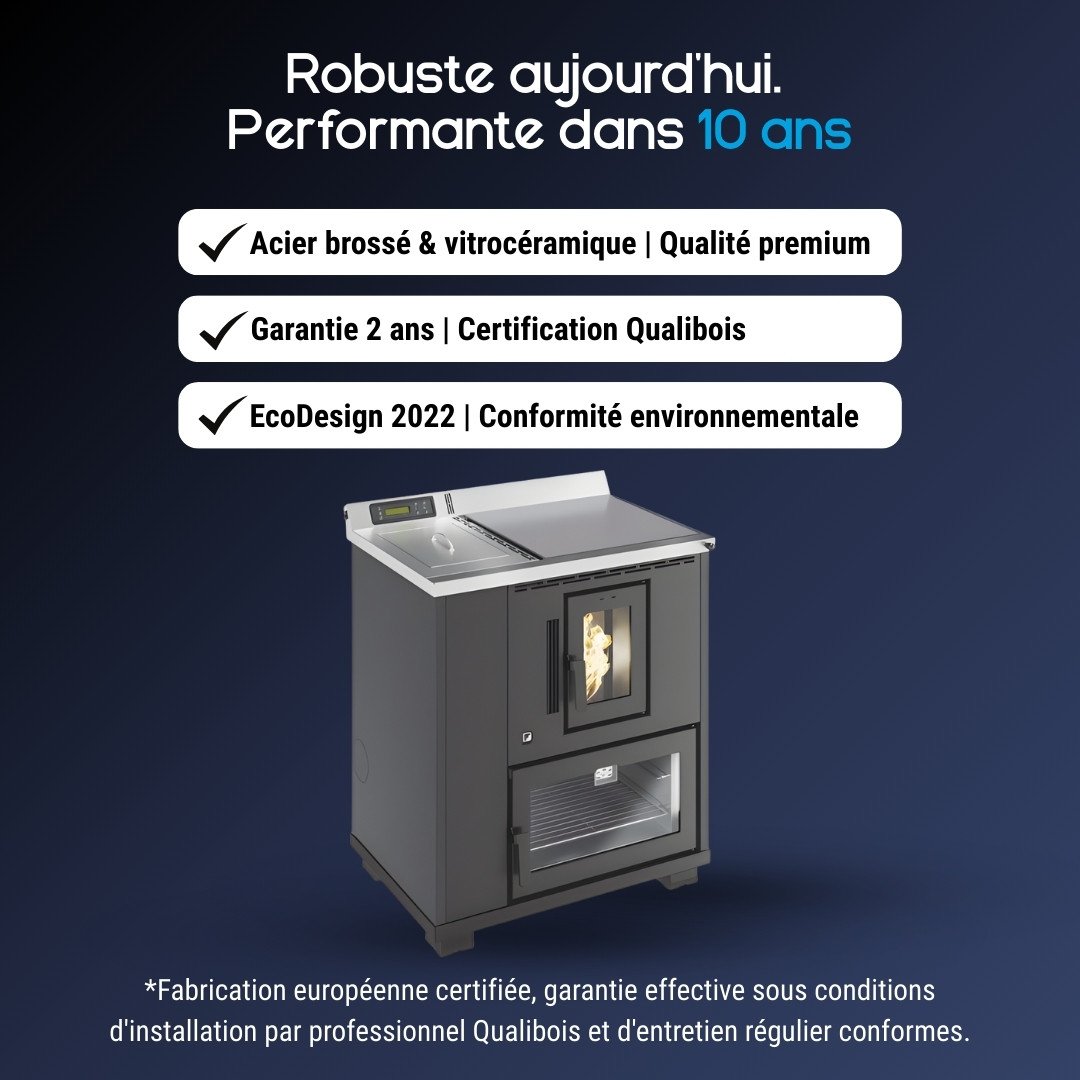 Cuisinière à granulés de bois Desy 9 kW – Image 5