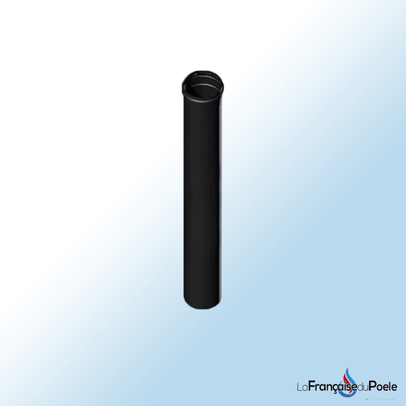 Elément droit 500 mm Acier Peint Noir Ø80 mm