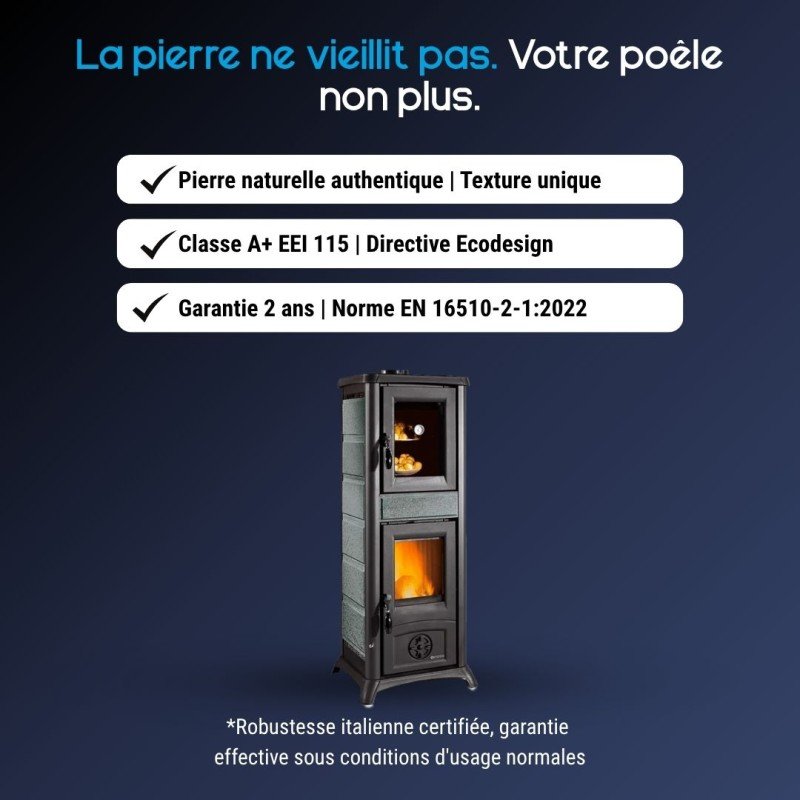 Poêle à bois avec four Gemma Forno.165 Petra 7,3 kW – Image 8