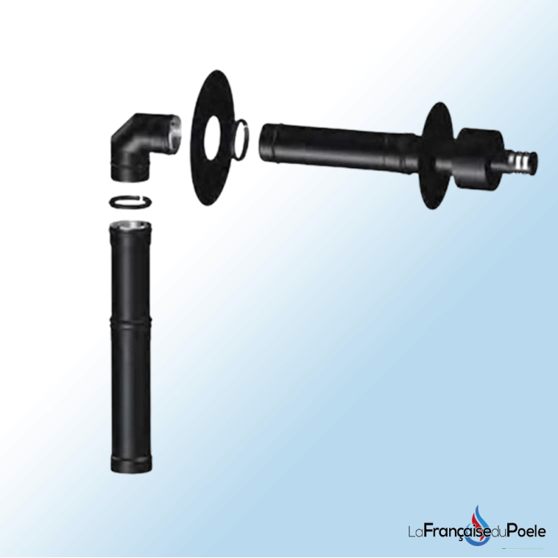 Kit conduit concentrique ⌀ 80 / 125 (raccordement supérieur)