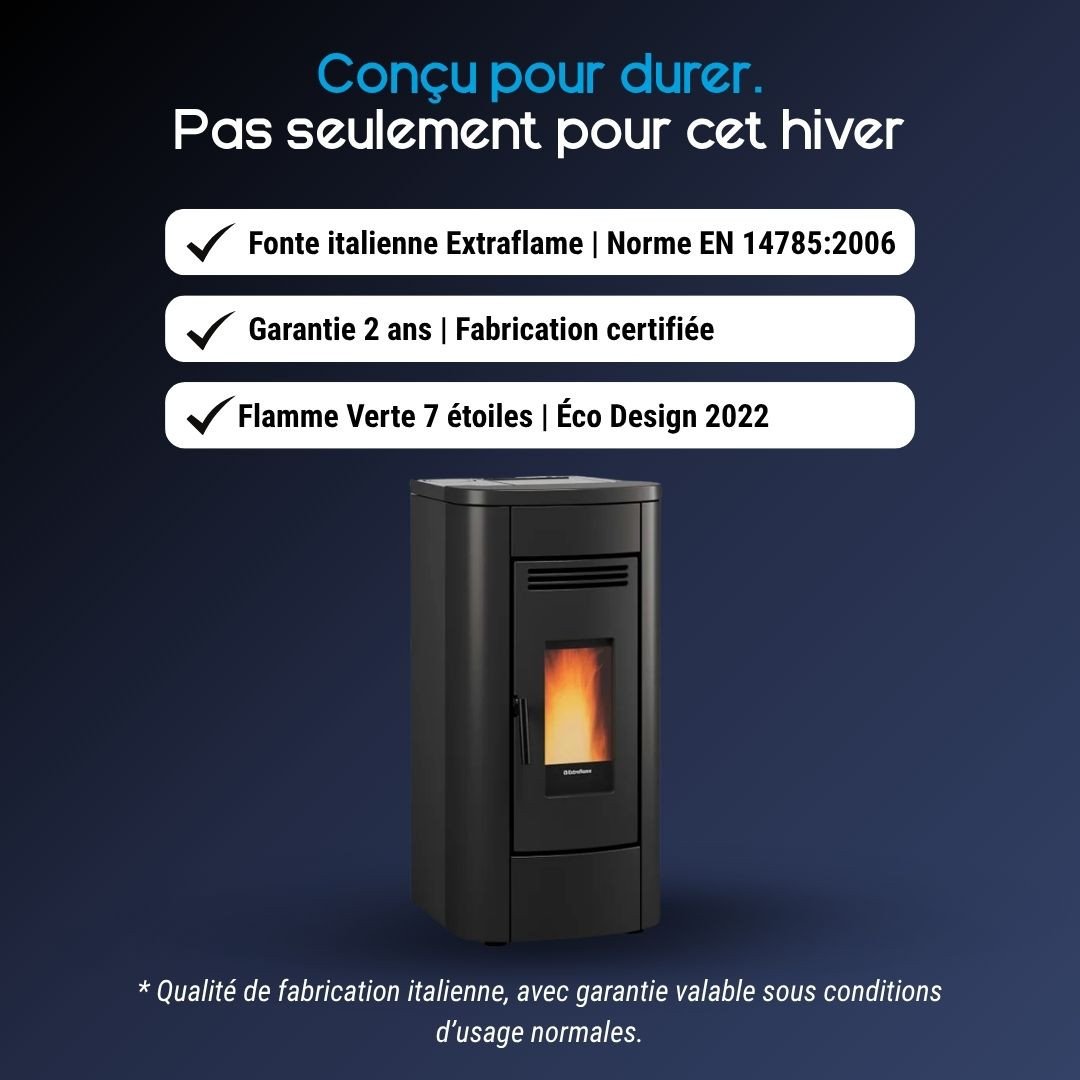 Poêle à pellets 8 kW – Klaudia 5.0 Evo – Image 5
