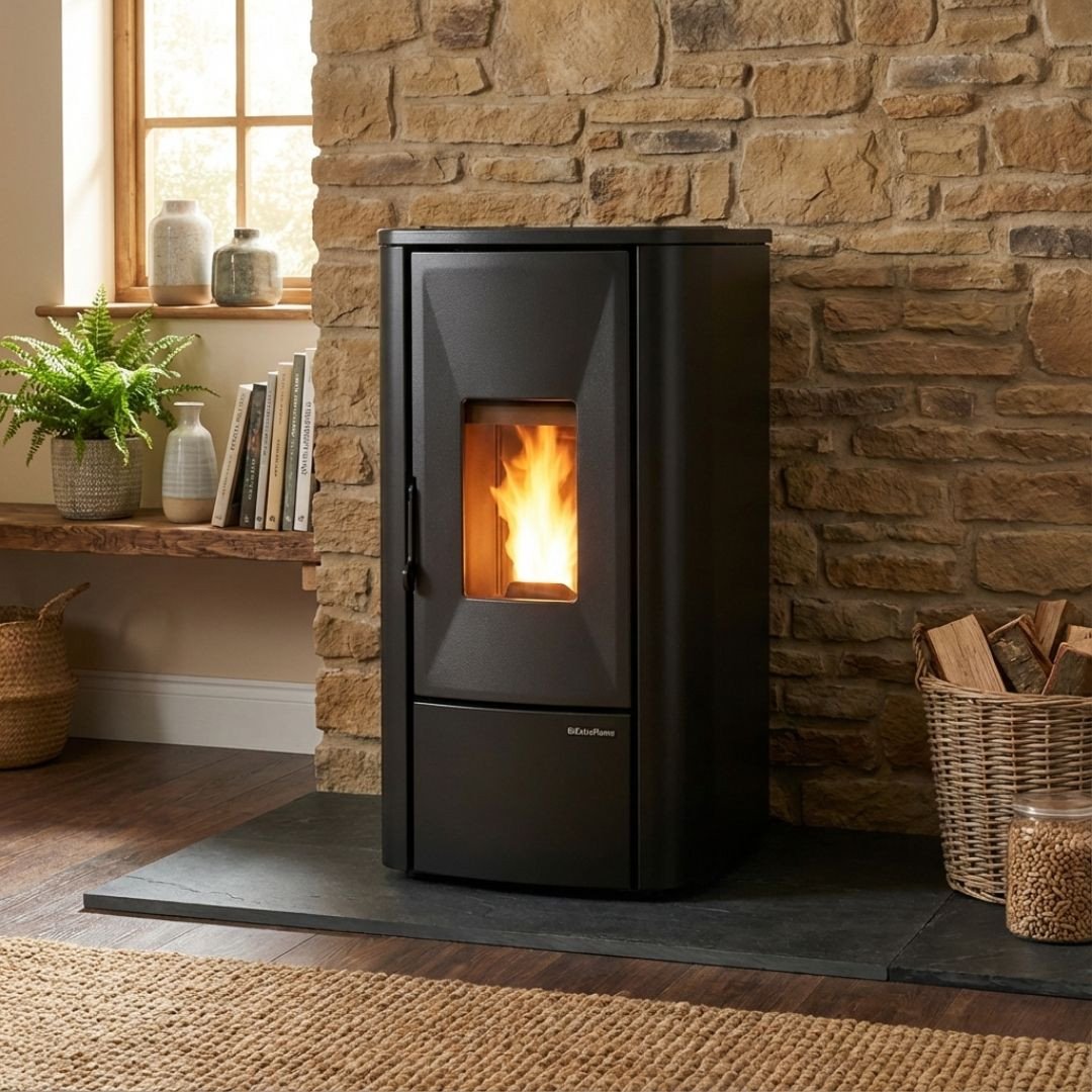 Lina Top 7kw poêle à granulés ventilé et étanche – Image 4