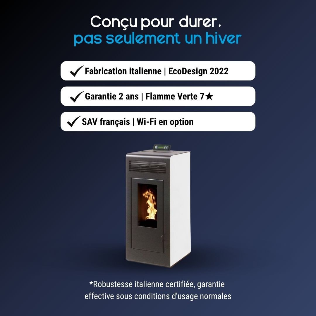 Poêle à granulés étanche sortie concentrique dessus Marina 13C – Image 5