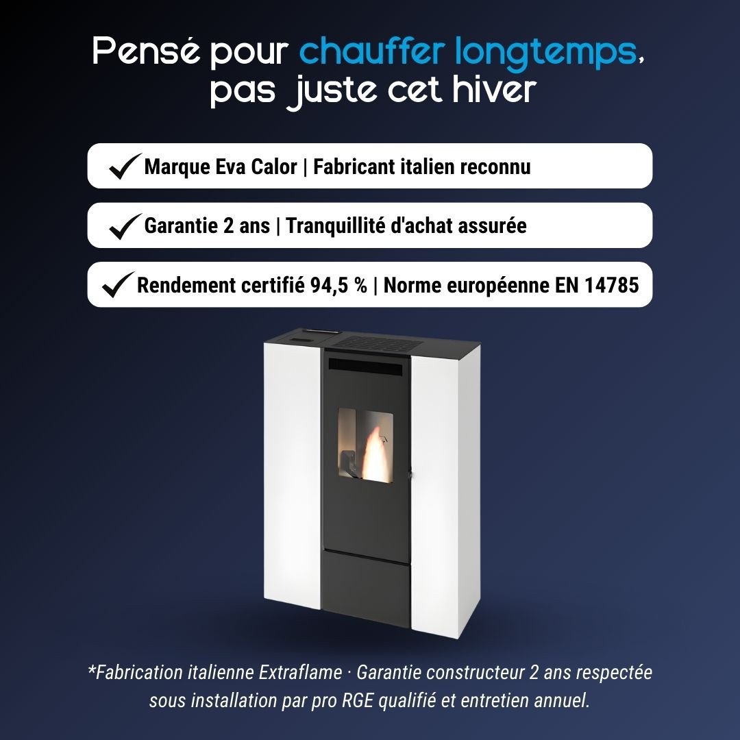 Poêle à Granulé Compact Pia Can Up Eva Calor – 11 kW – Image 5
