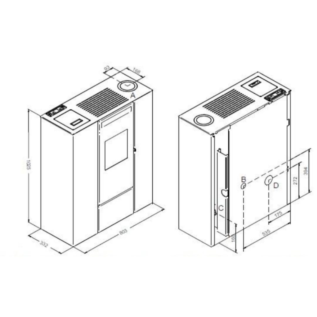 Poêle à Granulé Compact Pia Can Up Eva Calor – 11 kW – Image 8