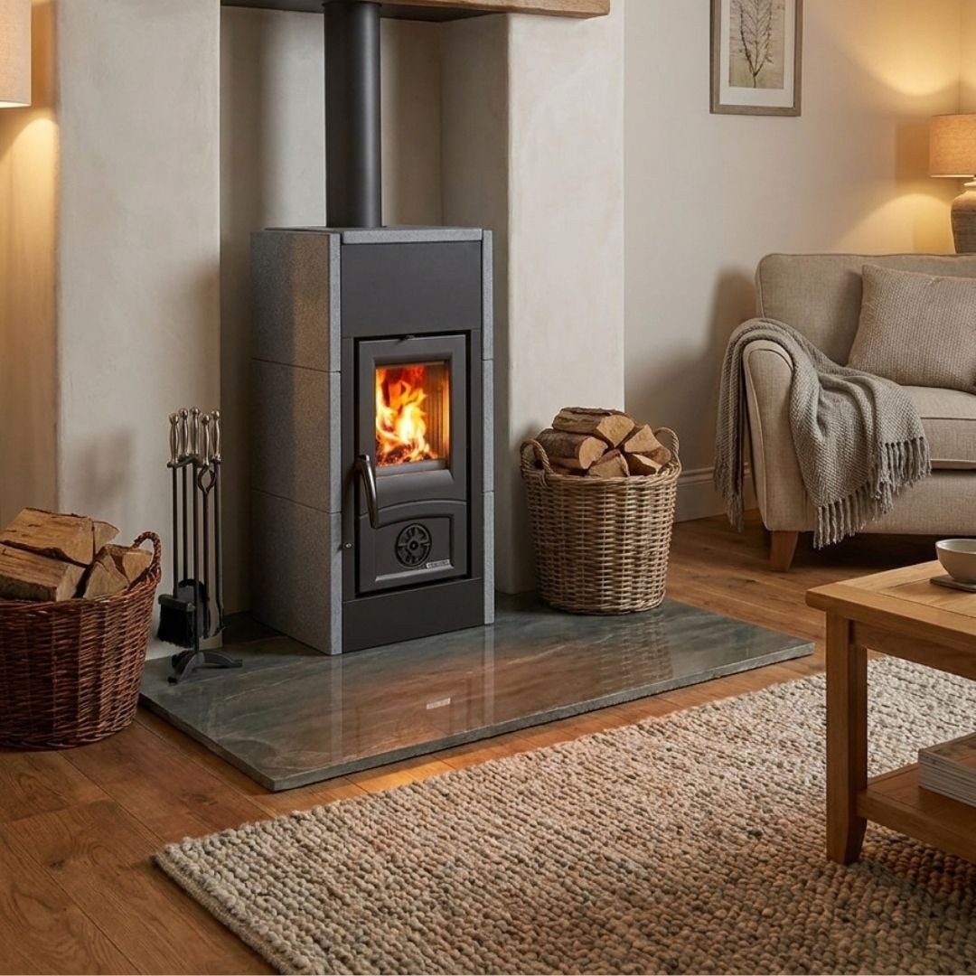 Poêle à bois raccordable en pierre Asia 5.0 - 7 kW – Image 6