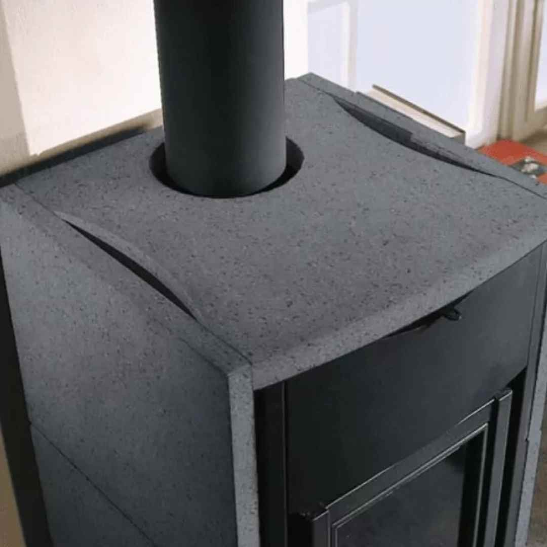 Poêle à bois raccordable en pierre Asia 5.0 - 7 kW – Image 9