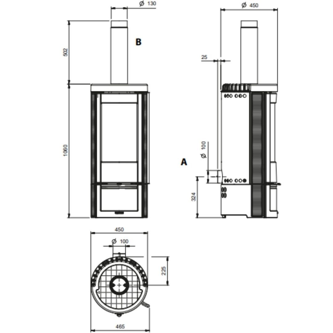Poêle à bois en fonte Marlena.16 – 7,5 kW – Image 8