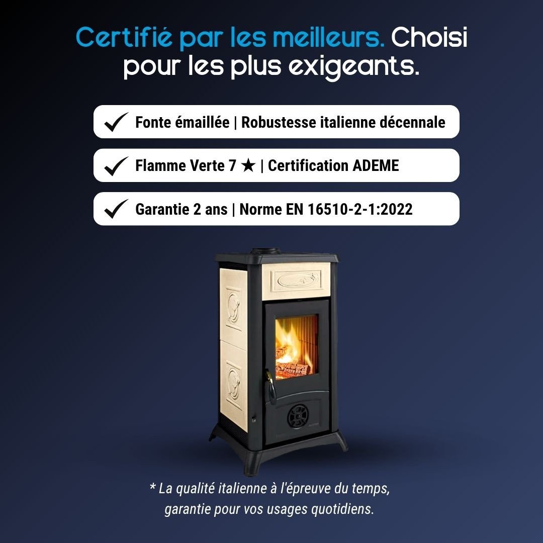 Poêle à bois Gemma Lean Ceramica 6,5 kW – Image 5