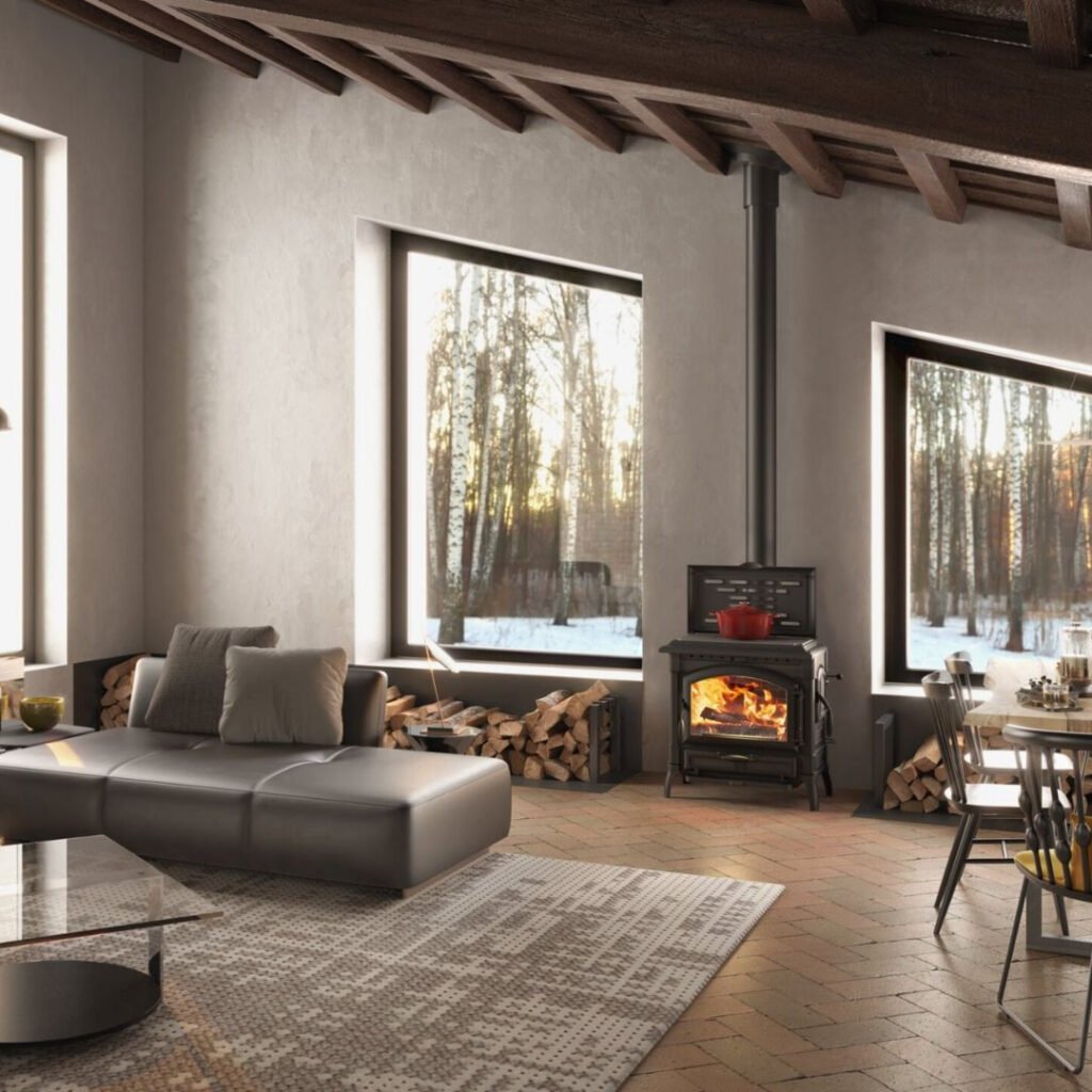 Poêle à bois avec plaque de cuisson​ ISOTTA CC LEAN 9,3 kW