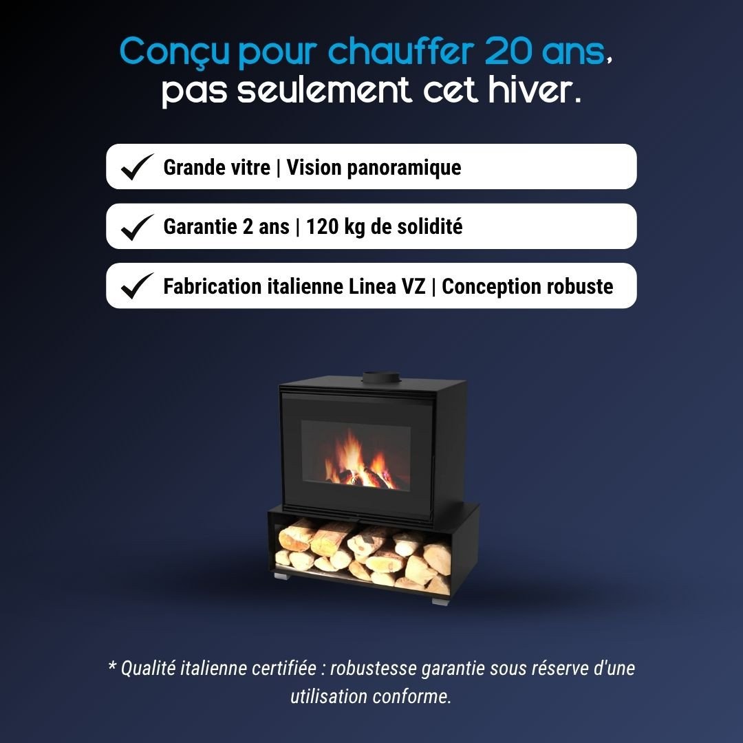 Poêle à bois Modele D 10.8kw Linea vz – Image 5