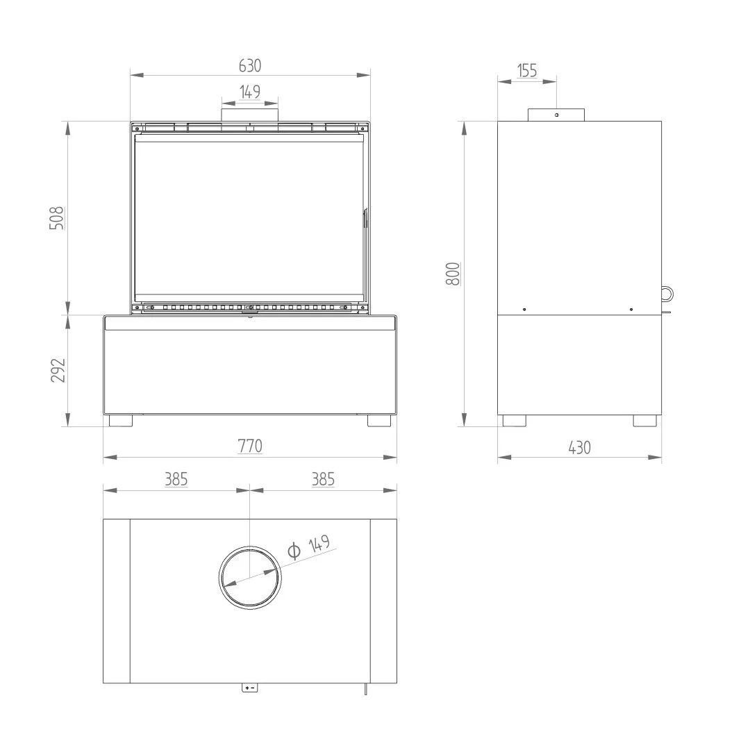 Poêle à bois Modele D 10.8kw Linea vz – Image 8