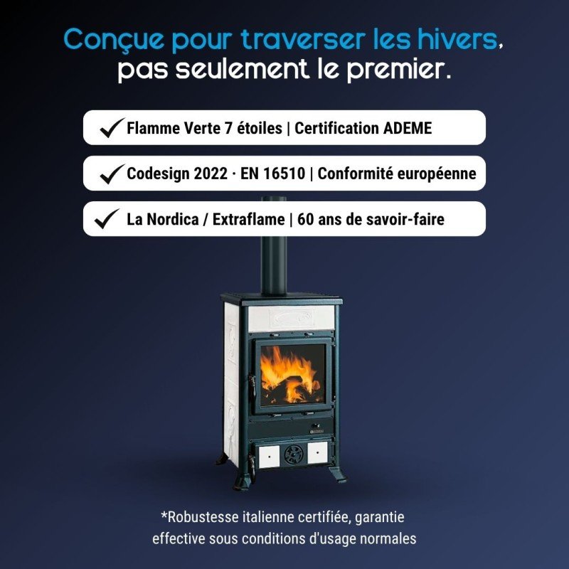 Poêle à bois Rossella R1.16 Ceramica – 9 kW – Image 5