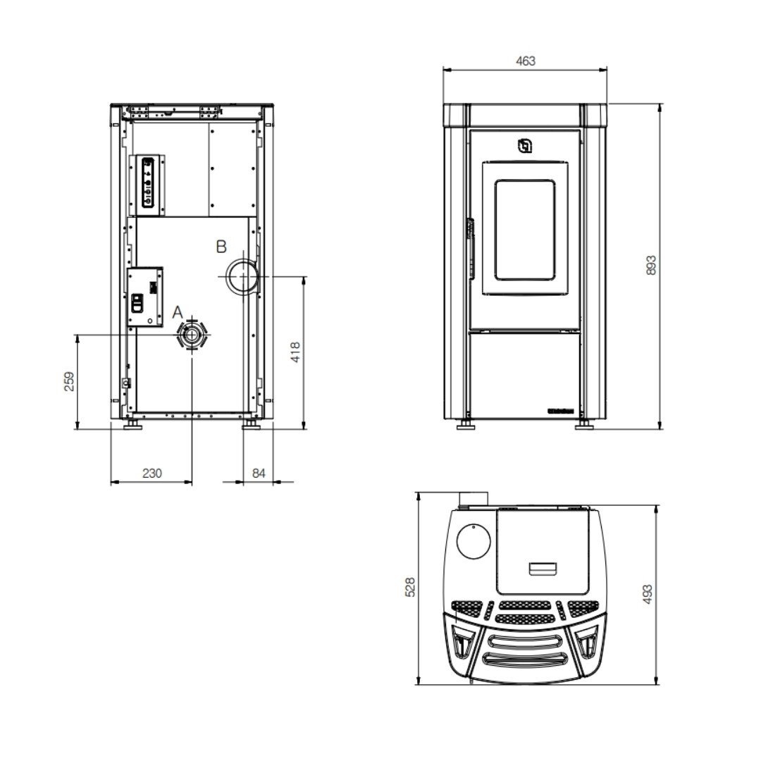 Poêle à Granulés 7 kW Moira EVO – Image 8