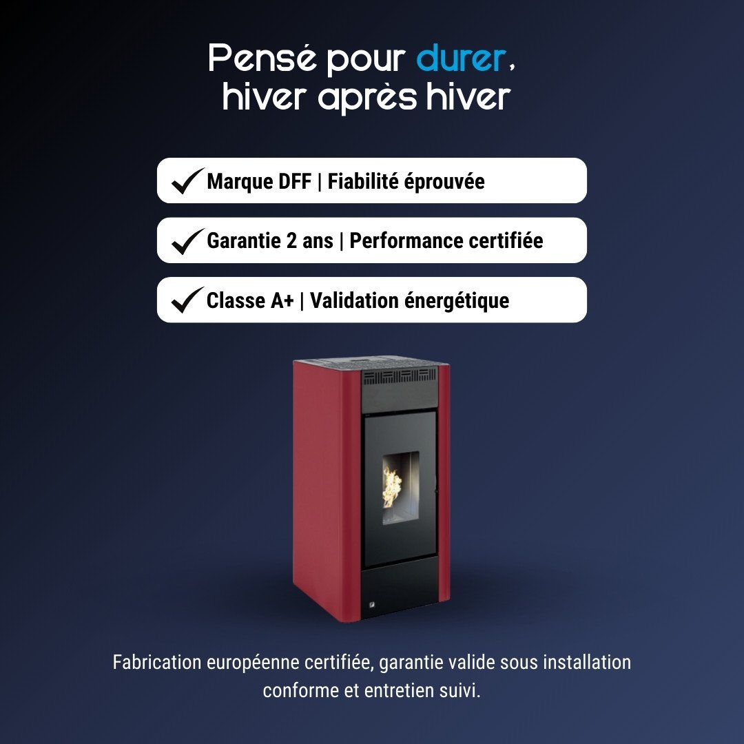 Poêle à Granulés avec Kit Ventouse 9 kW Maria – Image 5