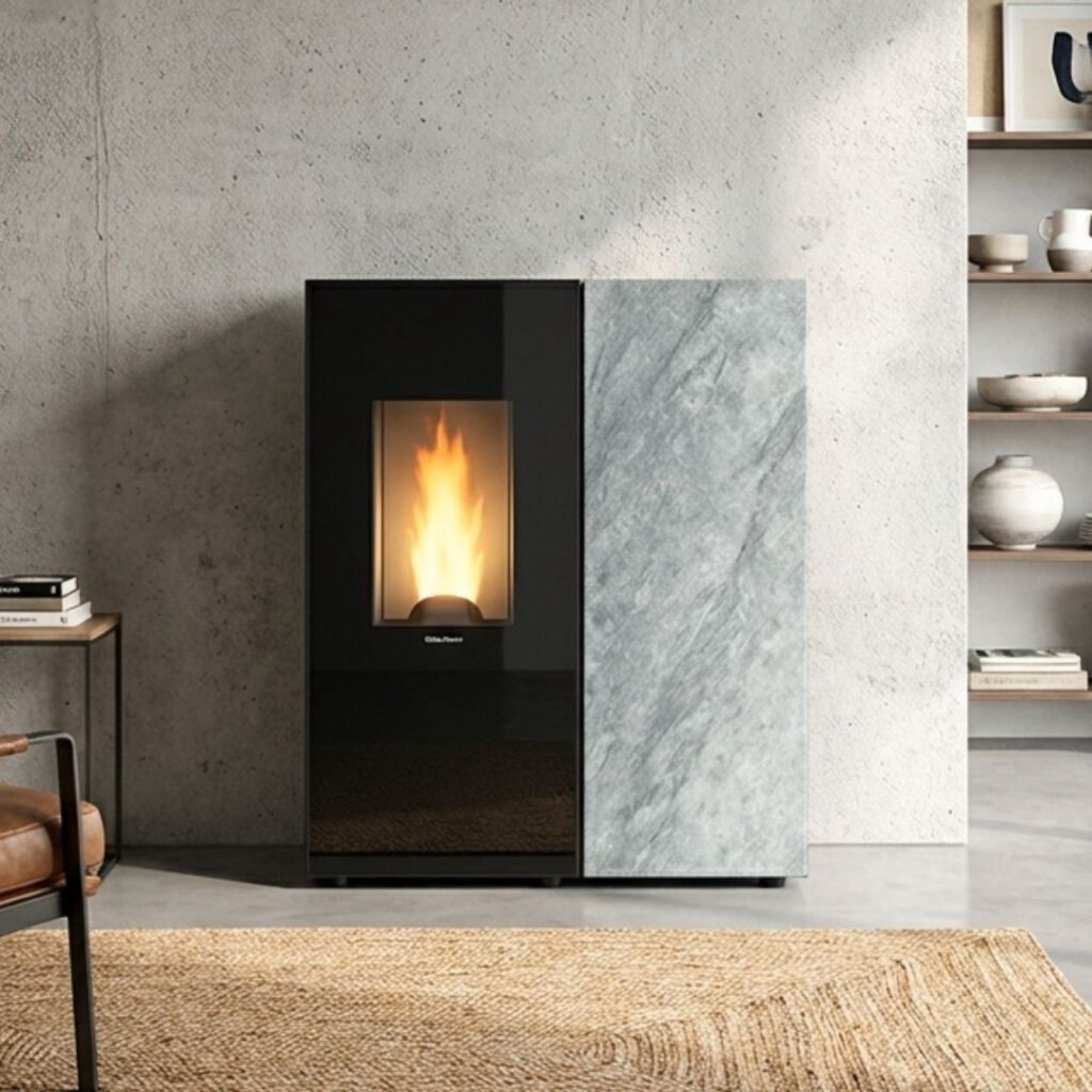 Poêle à granulés canalisable 10 kW SHARON Plus + Kit Ventouse