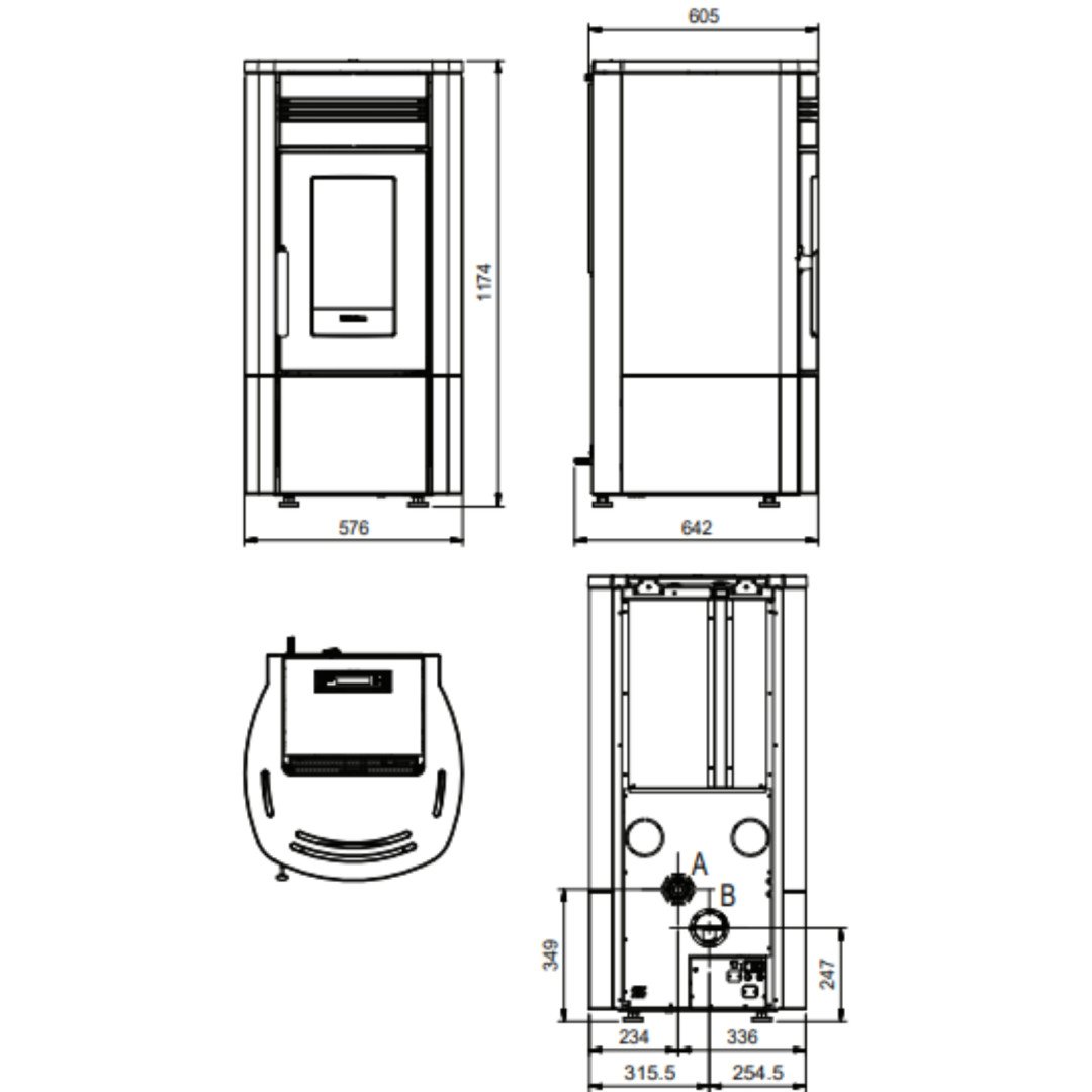 Poêle à Granulés Étanche 12 kW Noris – Image 9