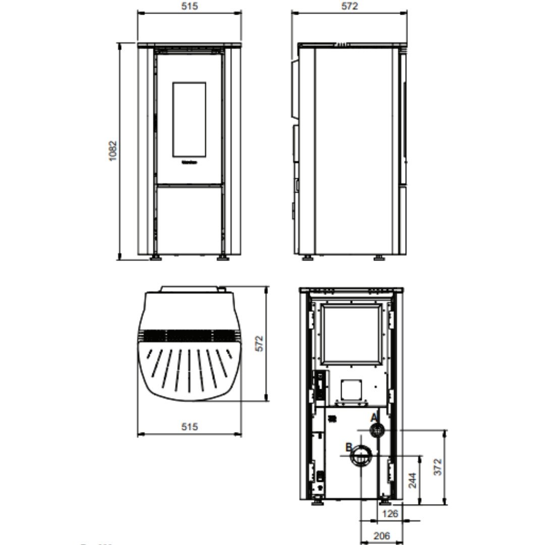Poêle à Granulés Étanche 9 kW Katia 9 – Image 8