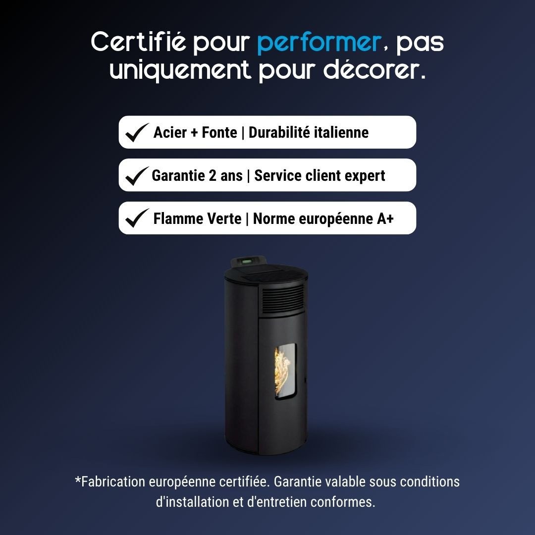 Poêle à Granulés Étanche Lorena 9 kW + kit ventouse – Image 5