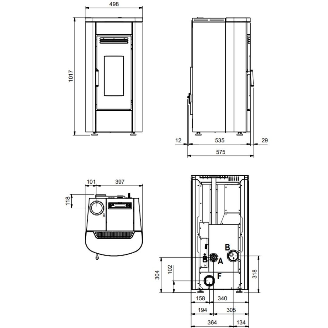 Poêle à granulés Klaudia Plus 5.0 - 8 kW – Image 8