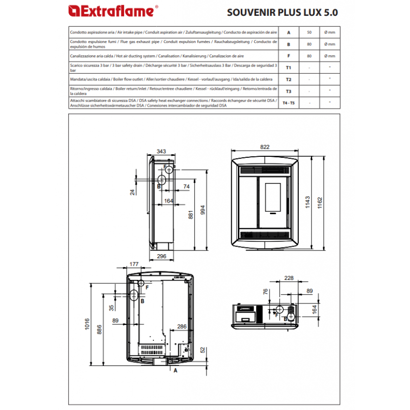 Poêle à granulés Souvenir Plus Lux 5.0 - 10 kW – Image 3