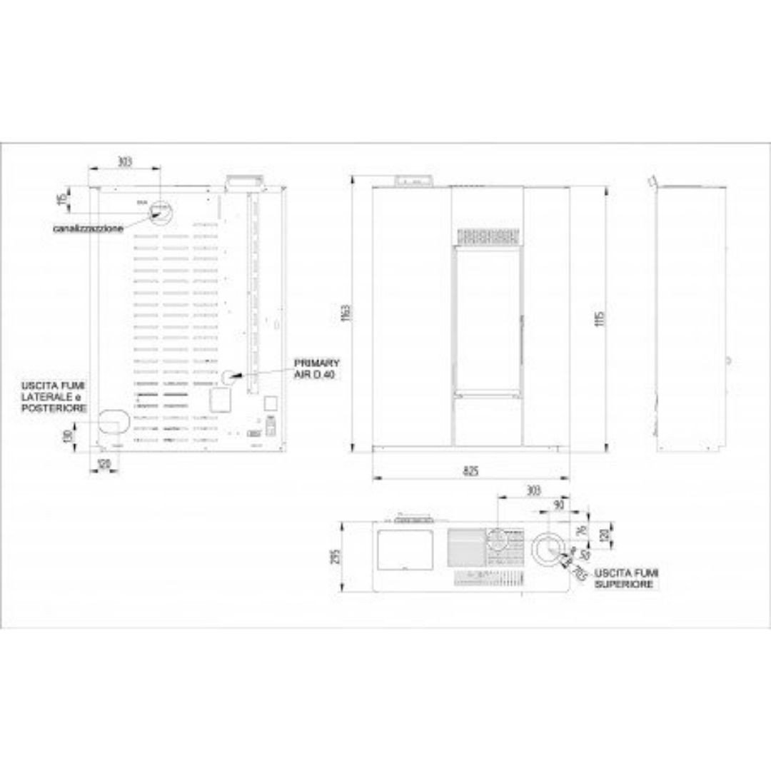 Poêle à pellets extra plat Cross 10 Linea vz - 10 kW – Image 8