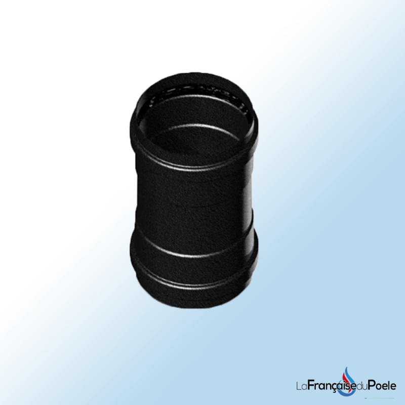 Raccord F/F Acier Peint Noir Ø 80 mm