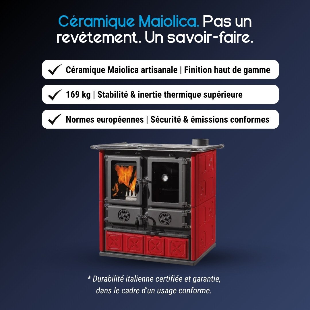 Cuisinière à Bois Rosetta Maiolica – 7,9 kW – Image 5