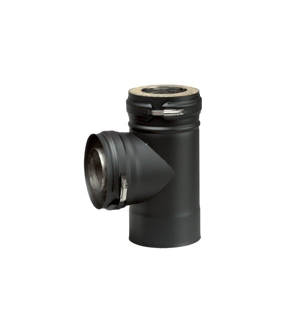 Té 90° DW ECO 2.0 Noir Ø 80 mm – Image 2