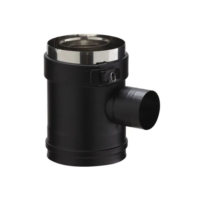 Té Air diamètre 80/125 noir avec piquage 60 – Image 2